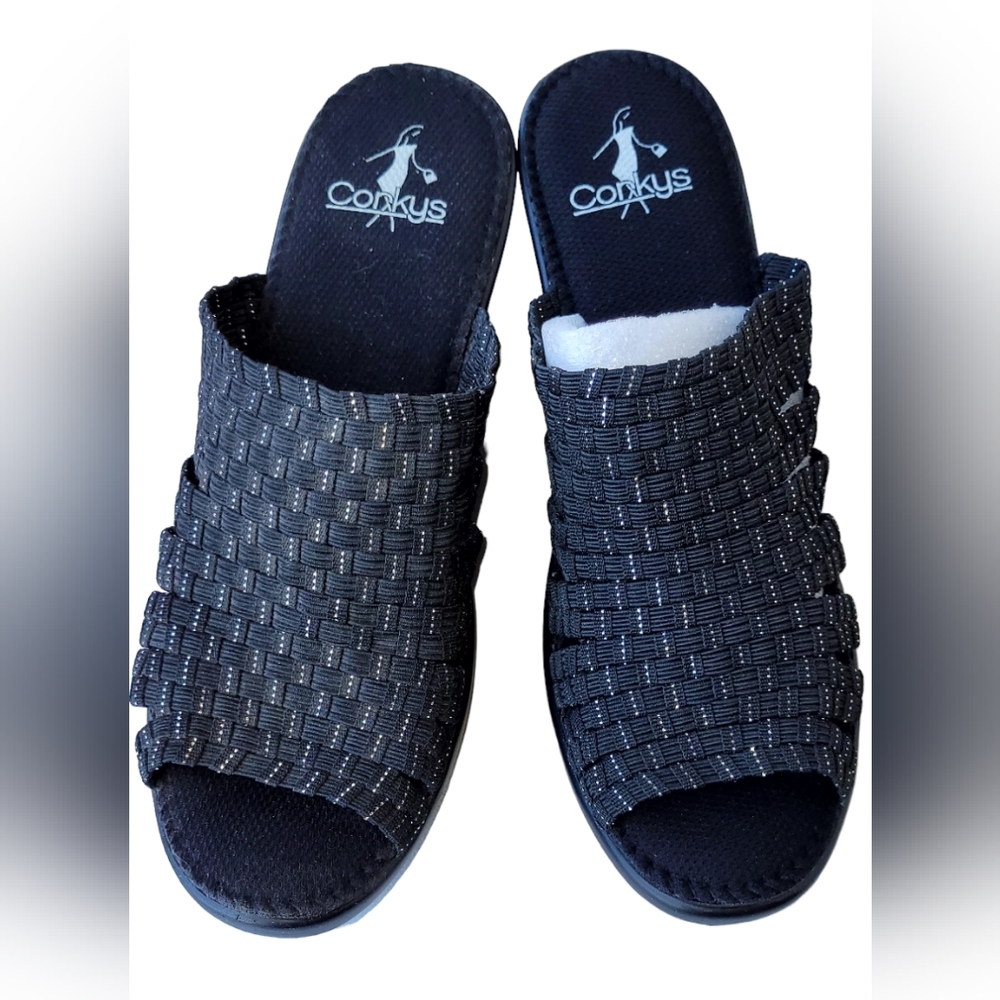 Corkys Sandles, Ribbon, Black Sliver, 1- Size 6, 1 Sixe 7 7, , 2- Size10